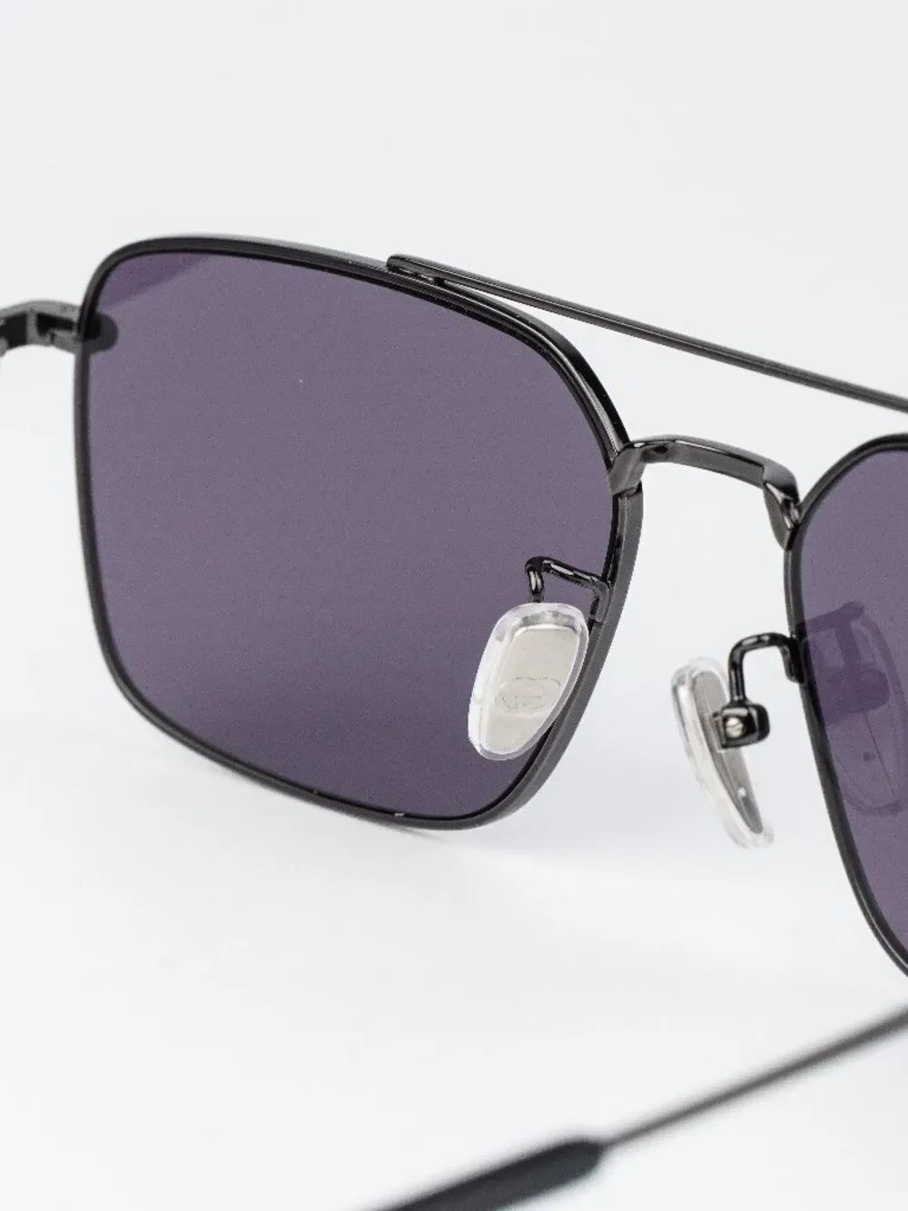 Gucci Men Sunglasses Ruthenium Violet Rectangular GG1957SA 003 NEW AUTHENTIC